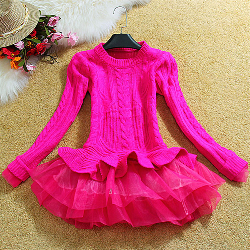 Wholesale-Autumn Winter Pullover Women Knitted Sweater 2016 New Korean Fashion Organza Patchwork Ruffled Bottom Peplum Tops Ladies Jumpers