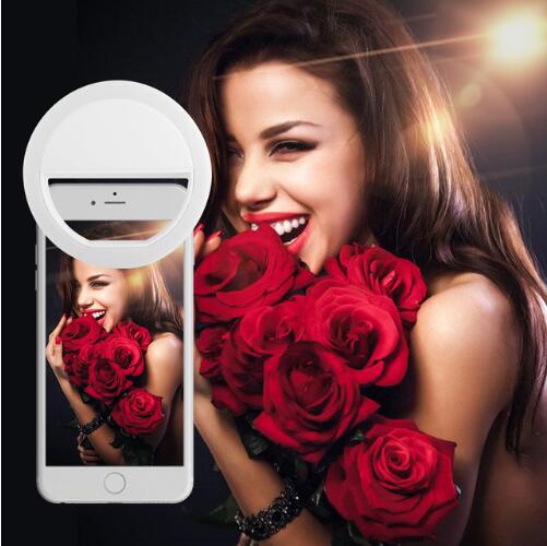 

USB charge LED selfie ring light for iphone fill in light supplementary lighting night darkness selfie enhancing for iPhone