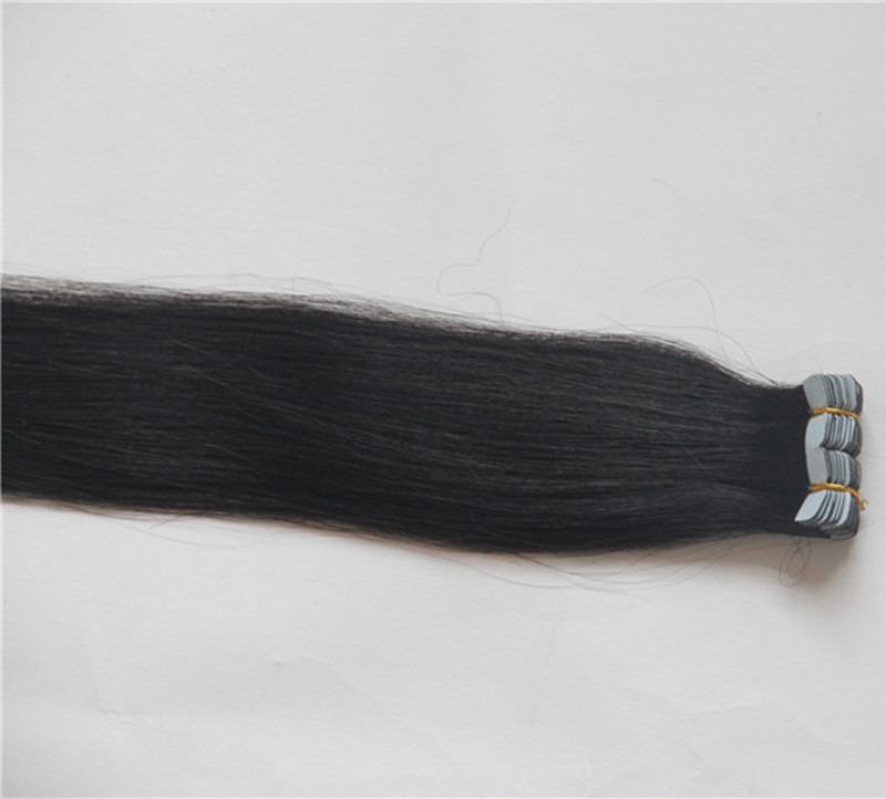 

Grade 7A--Pu Tape in Hair Extension Top Quality Skin Weft Natural Color Straight Russian Hair, 2g per piece and 40packs per lot. Free DHL