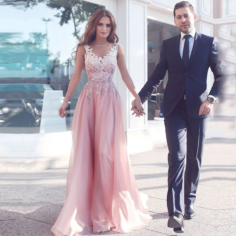 

Charming V-Neck Beads Crystal A Line Long Evening Dress Party Elegant Vestido De Festa Custom Made Prom Party Evening Gowns, Gold