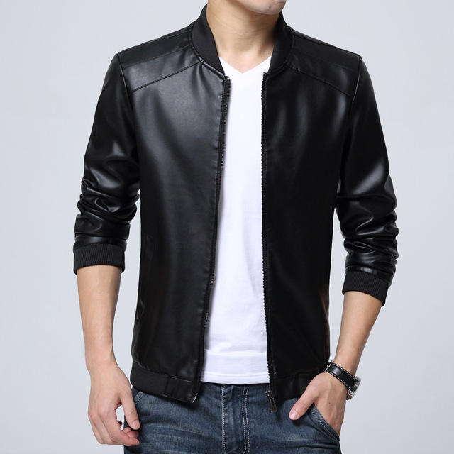 Wholesale- T cheap wholesale 2016 spring autumn new thin section men fashion casual cool slim trend PU leather jackets