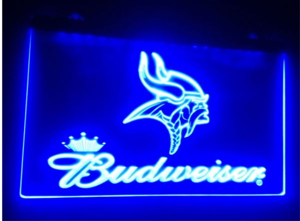 

B-211 Minnesota Budweiser beer bar pub club 3d signs LED Neon Light Sign man cavehome decor shop crafts