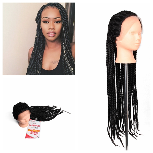 

twist Lace wig Synthetic box braids Wigs kanekalon hair crochet braids black synthetic wigs braided wigs for black women marley twist hair