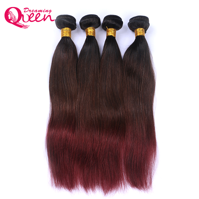 

#T1B 4 99 J Color Ombre Brazilian Straight Human Hair Extensions 3 Bundles Brazilian Virgin Human Hair Weave Ombre Hair Free Shipping