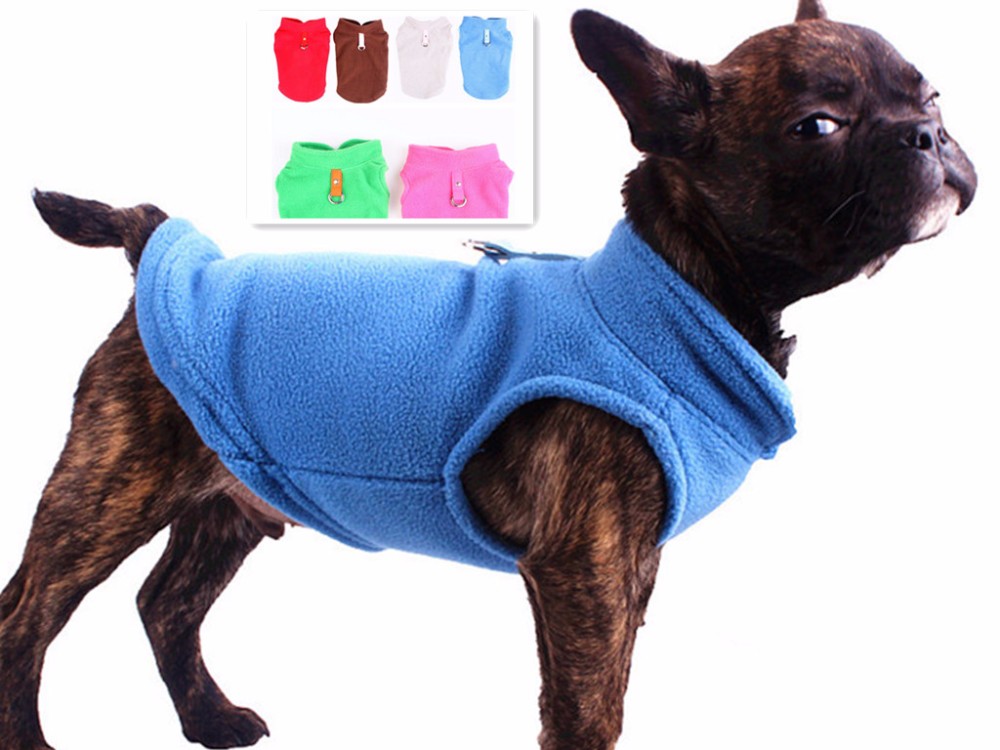 

Free shipping pet dog puppy cat soft comfort outdoor fleece warm winter coat clothing vest six colors, Gray