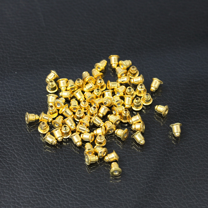 

400 pcs/lot Alloy Gold Silver Plated Earring Back Bullet Stoppers Earring Plugs DIY Findings Components Jewelry Accessories