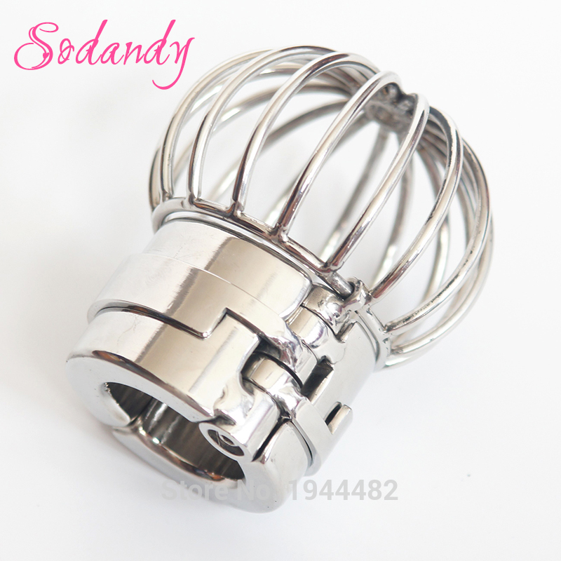 

Stainless Steel Testicles Chastity Cage Male Scrotum Ring Ball Stretchers Weights Scrotum Stretching Bondage Stealth Lock Device