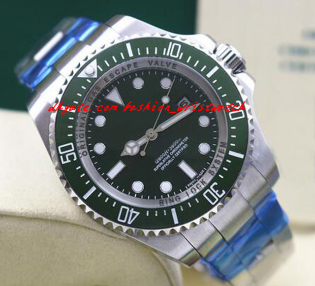 

Luxury Wristwatch 116660 Mens Stainless Steel Green Dial Ceramic 44MM Automatic Mechanical Men Watches Top Quality, Silver