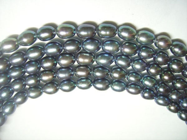 

10pcs/lot Black Rice Freshwater Pearl Loose Beads For DIY Craft Fashion Jewelry Gift 15inch MP10