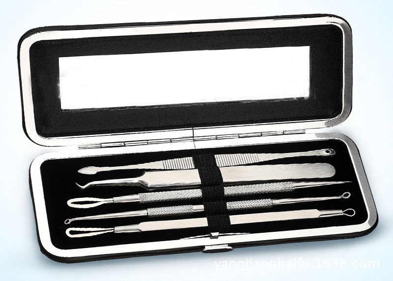 

AC010 5PCS Acne Removal Needle Kit With Box Blackhead Remover Acne Treatment Comedone Extractor Pimple Removal Tools Facial Cleanser