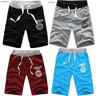 2017 men's shorts beach Gym Bermuda Masculina Cotton Sport Running Surf Beach Basketball Shorts Men's clothing short trousers-image-402021738
