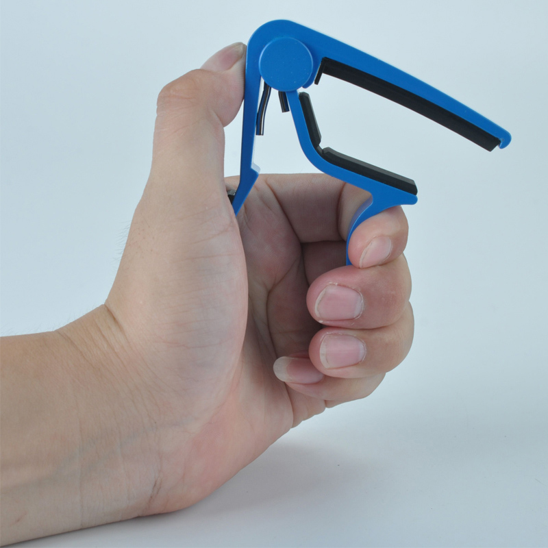 

Single-handed Guitar Capo Quick Change Acoustic Guitar Accessories Blue -Aluminum