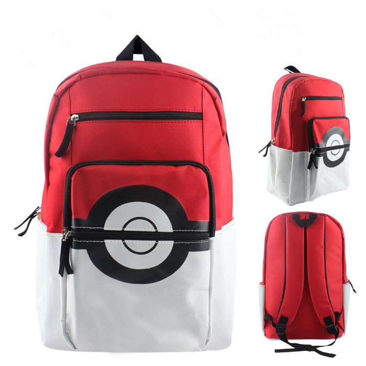 

Elf Ball Backpack Cartoon Canvas Shoulder Student Bag Computer Bag, Red