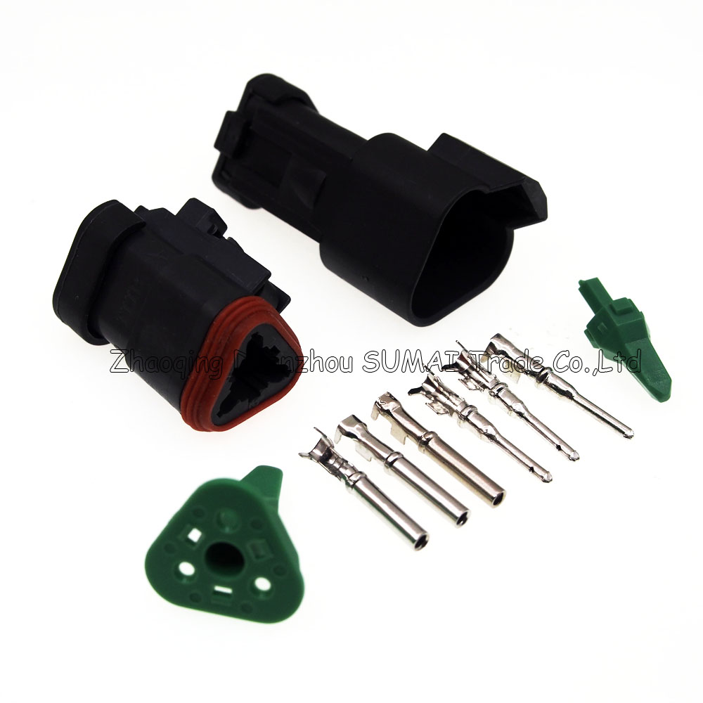 

Deutsch DT06-3S-CE05 and DT04-3P-CE03 3 Pin Engine/Gearbox waterproof electrical connector for BMW,Audi,VW car,etc.