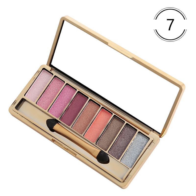 

9 colors LAMEILA Maquiagem Eyeshadow Palette Diamond Bright Makeup Eye Shadow Flash Glitter Make up Set with Brush 8 styles color, As shown