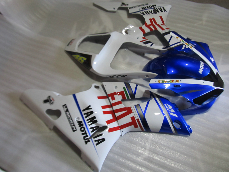 

Top selling fairing kit for Yamaha YZF R1 2000 2001 blue white fairings set YZFR1 00 01 OT28, Same as picture