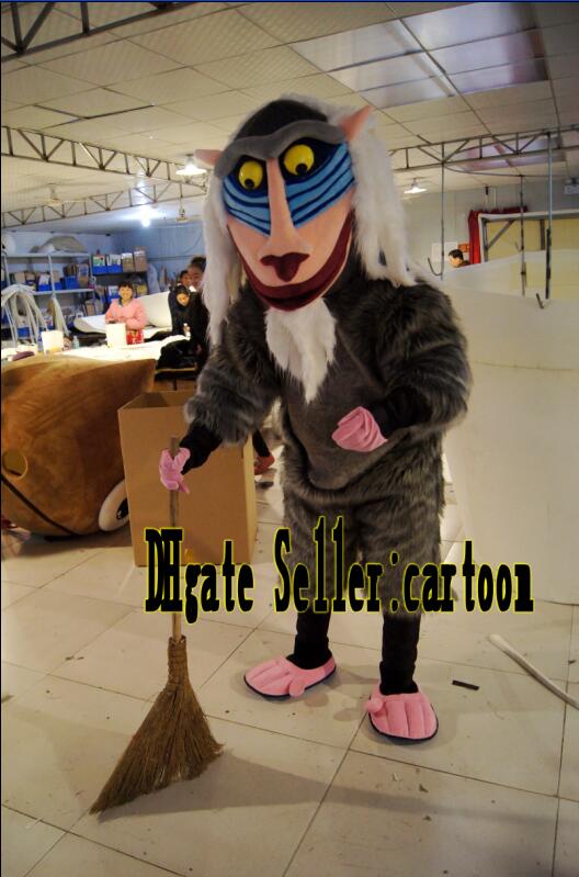 

Seller cartoon High quality Old monkey mascot costume fancy carnival costume free shipping, Grey