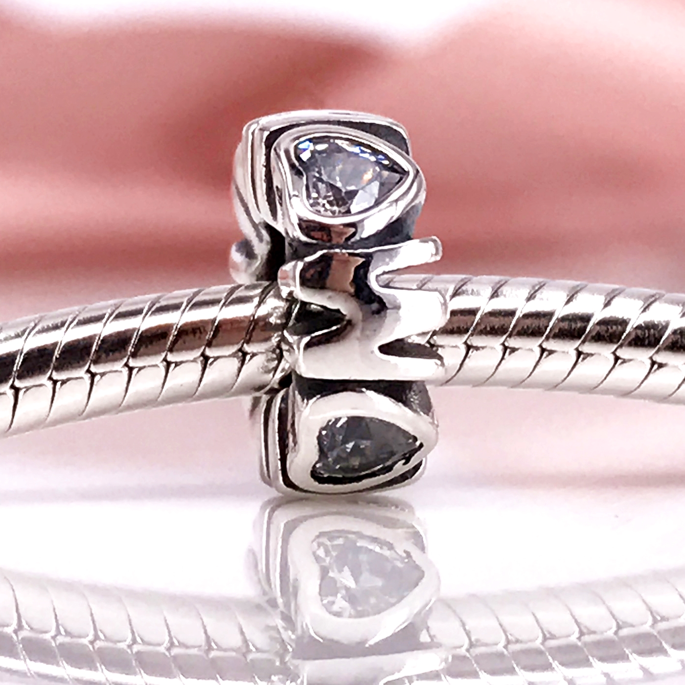 authentic 925 sterling silver mothers pride clear cz charm fit diy pandora bracelet and necklace 791520cz