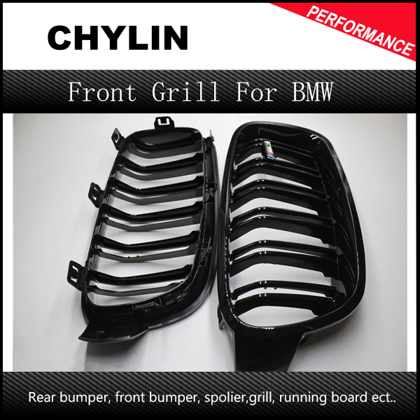 F30 F31 double latte M couleur avant grille de gril de rein pour BMW F30 F31 F35 2012 - 2015 3 séries 316i 316d 318d 320i 325d 328i 335i