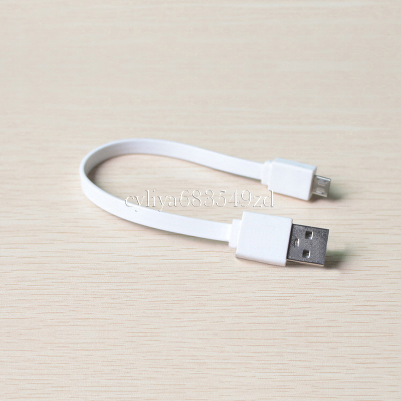 

20CM long charger short MICRO cable white color for power bank smart phone usb cable smartphone HTC SONY