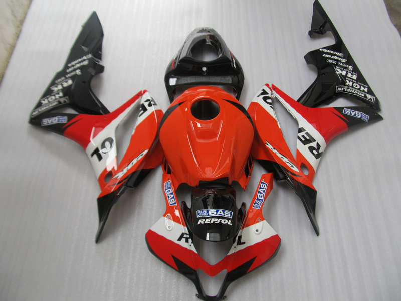 

Injection motorcycle fairing kit for Honda CBR600RR 07 08 red black fairings set CBR600RR 2007 2008 OT18, Same as picture
