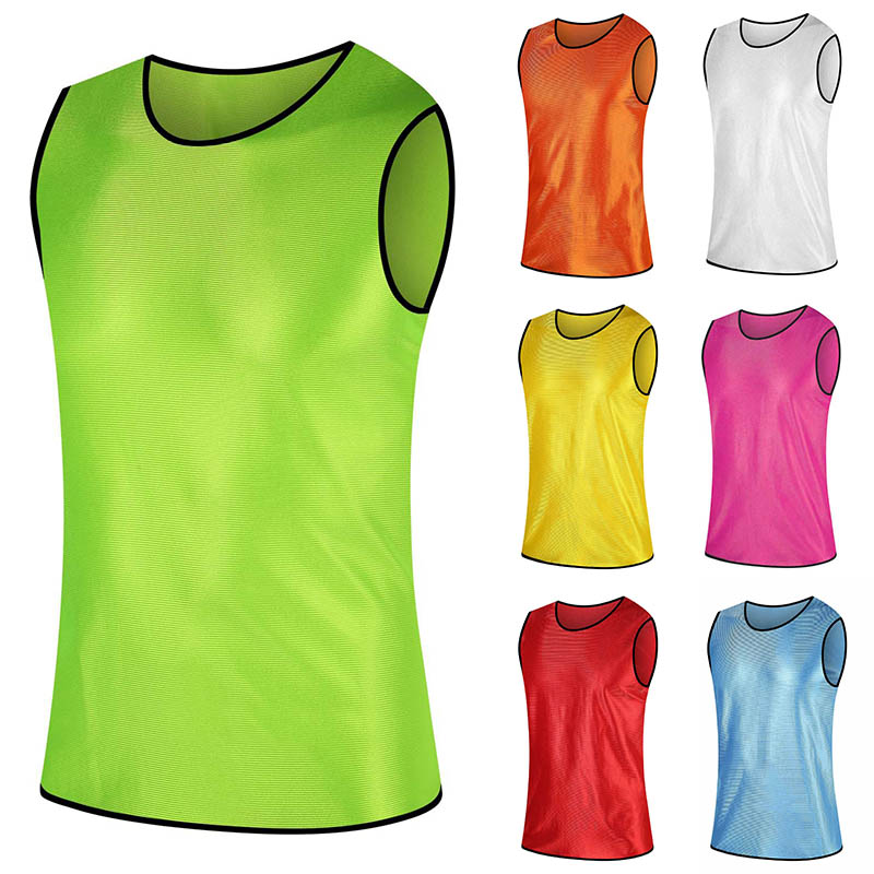 

Men and Women Football Basketball Training Vest Confrontation Service Suit Training Suit Vest Team, White;black