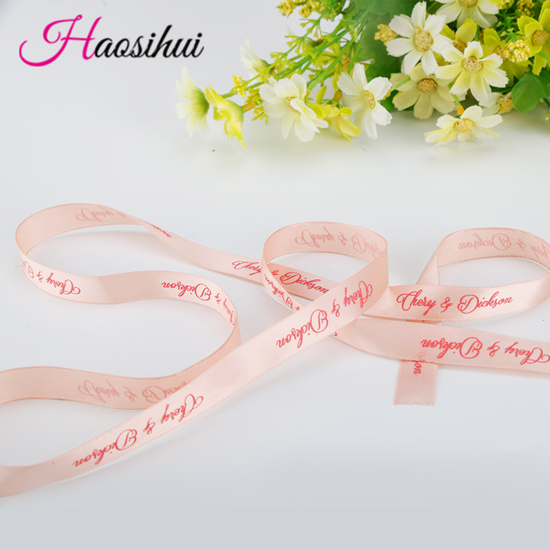 7/8''(23mm) Customized printed stain ribbon/personalized ribbon accessories party decoration for flowers 100yards/lot-image-402559611