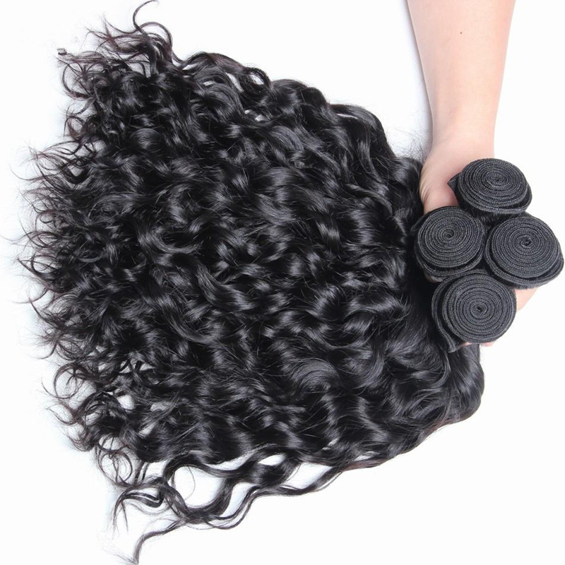

Cheap Price Hair Natural Black Color 14-26 inch Natural Raw Indonesian Hair Water Wave Human Hair Pieces, 3Bundles