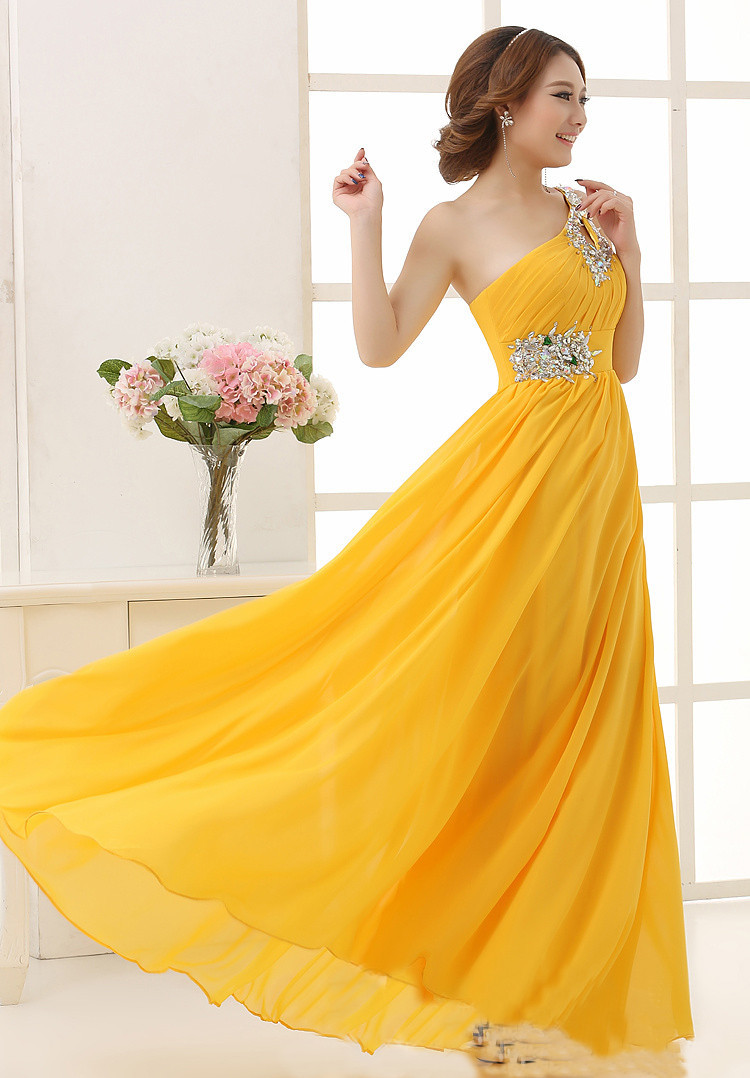 2017 nouvelle vente chaude a-ligne une épaule perles longues robes de bal robes de soirée robe de fête des célébrités robes de vestido de noiva