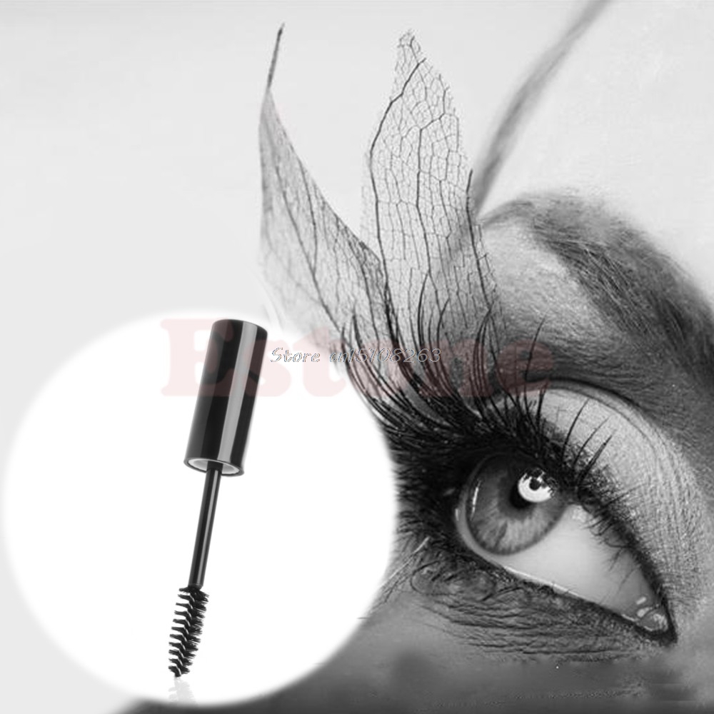 

Wholesale- 5x 10mL Empty Mascara Tube Eyelash Cream Vial/Liquid Bottle/Container Black Cap New -Y207 Drop Free Shipping