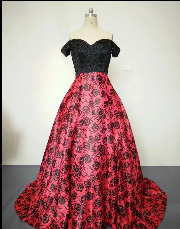 

Real Photos Floral Long A-Line Evening Dress Woman Sweetheart Cap Sleeve Robe De Soiree Vestido De Festa Elegant Maxi Prom Outwear, Same as image