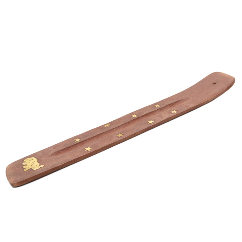 

Wholesale- She Love 1 Pc Random Design Wooden Wood Incense Burner Holder Ash Catcher for Sticks Home Decoration