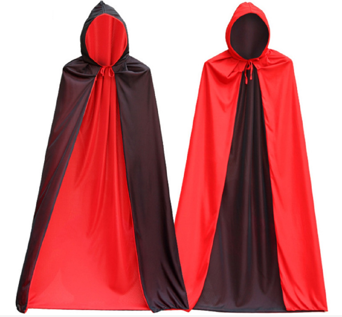 Da Uomo Donna Lungo Nero Cape Mantello Vampiro Dracula Halloween Nuovi
