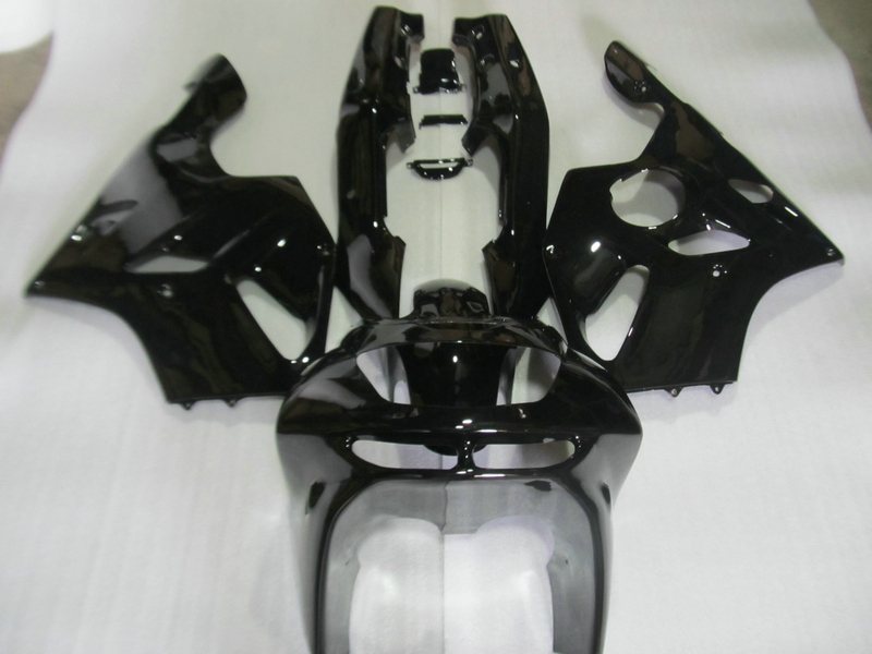 

Free Custom aftermarket Fairing kits for Kawasaki Ninja ZX6R 1994-1997 black body repair fairings set ZX-6R 94 95 96 97, Same as picture