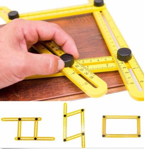 

ruler set hand tool Practical Four Folding Plastic Metric Scale Multifunctional Measuring tools Top Sale multi angle ruler