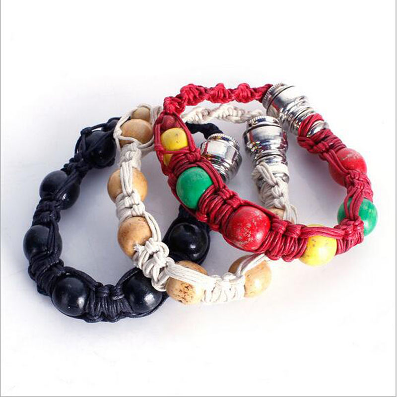 

Metal Smoking Pipe Bracelet Bead Smoking Pipes for Tobacco Discreet Sneak A Toke Click N Vape Smoke Accessories Black Red White