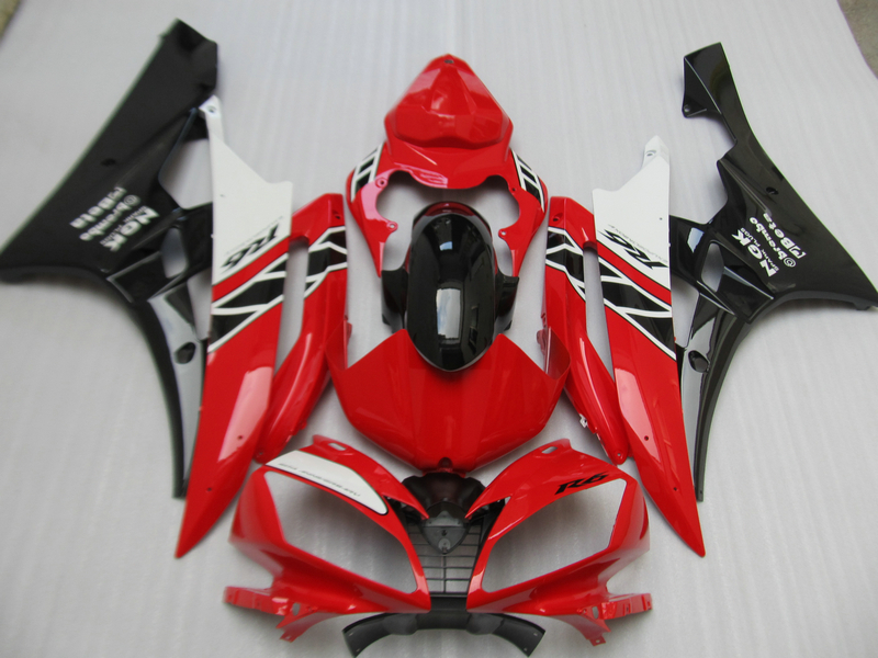 

Injection molding hot sale fairing kit for Yamaha YZF R6 2006 2007 red black fairings set YZFR6 06 07 OT10, Same as picture