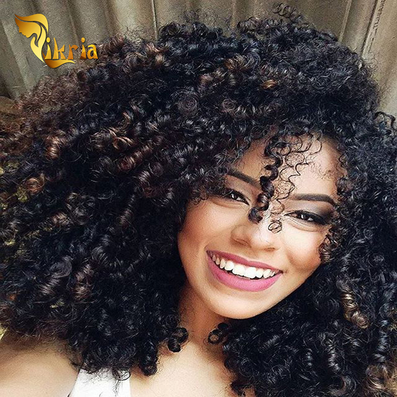 

Remy Human Hair Weave Mongolian Kinky Curly Lace Front Human Hair Wigs Indian Peruvian Malaysian Culry Full Lace Wigs, #4
