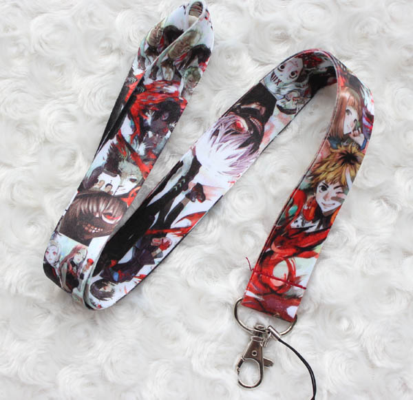 

Wholesale Mixed 10 pcs Popular Cartoon Tokyo Ghoul Mobile phone Lanyard Key Chains Pendant Party Gift Favors 0146