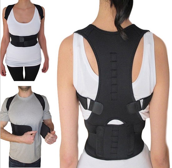 

Magnetic Posture Support Corrector Back Waist Brace Belt Posture Corrector Backs Medical Belt Lumbar Corset with Packkage, Black