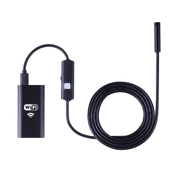 C/ámara De Inspecci/ón De Endoscopio De Doble Lente 8 Mm 2.0MP C/ámara De Tubo De Inspecci/ón De Serpiente Boroscopio Impermeable Para Android E Ios,1M C/ámara De Endoscopio Wifi