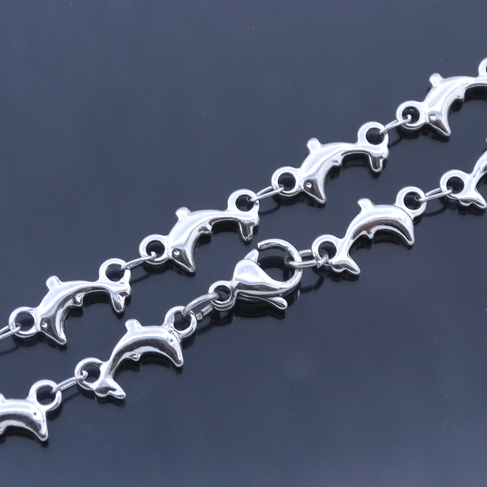 

Stainless Steel Anklets for Women Jewelry Ankle Bracelet Dolphin Charm Waterproof 9" 10" 11"