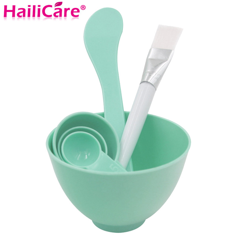 

Wholesale- 4 In 1 Beauty DIY Facial Mask Tool Set Mixing Bowl Brush Facial Skin Care Tool Cosmetic Mixing Spong Brush with Stick Brush Set