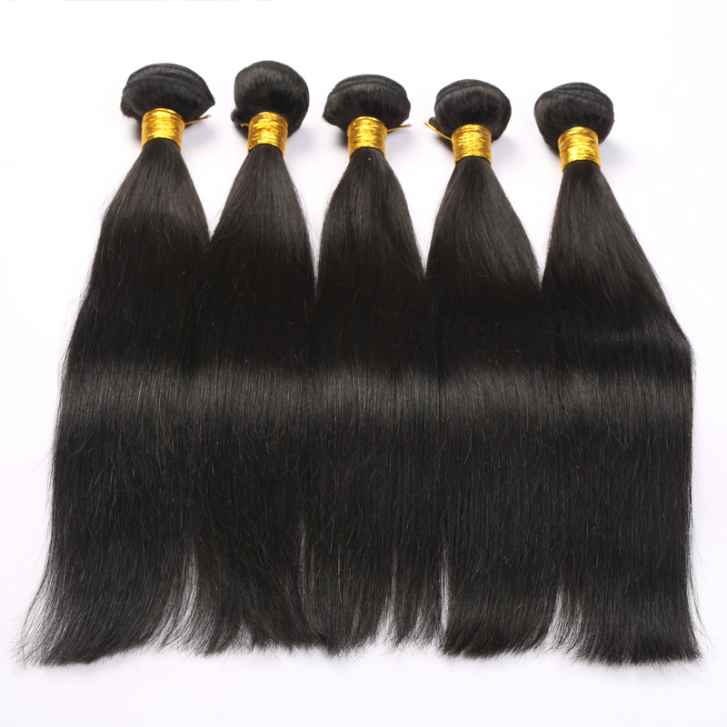 

Natural Color 1B Human Hair Weave Bundles Peruvian Hair Extensions Straight Hair 8inch-30inch 100%Unprocessed Cheap Wholesale