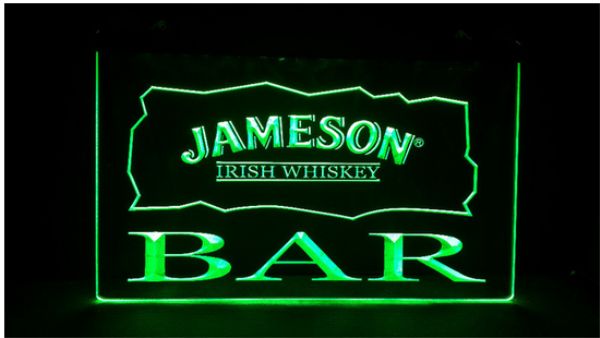 

BAR Jameson Irish Whiskey beer bar pub club 3d signs led neon light sign home decor crafts