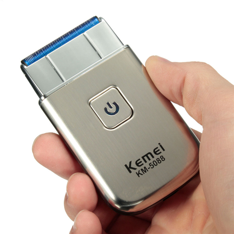 10pcs Modern Kemei KM-5088 Mini Portable Men's Electric USB Rechargeable Cordless Beard Shaver Razor Travel