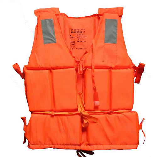 

Wholesale- New Orange Adult Foam Flotation Swimming Life Jacket Vest With Whistle