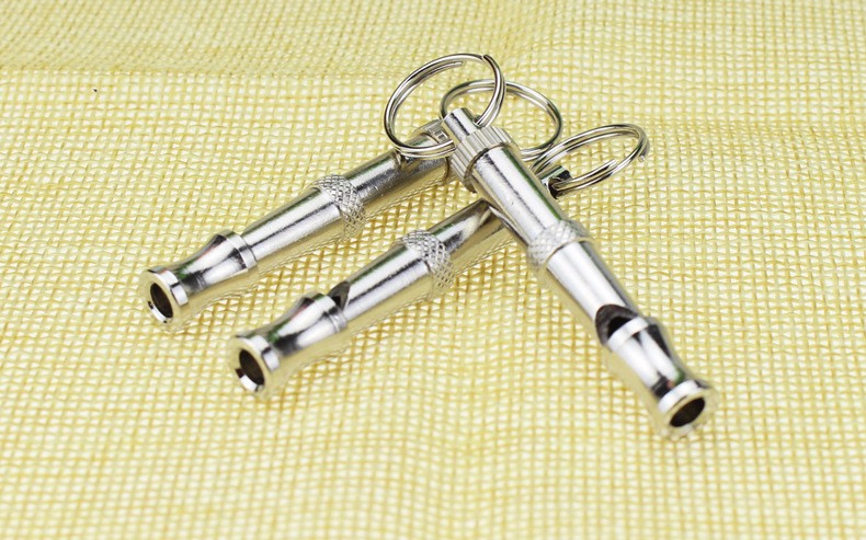 

Adjustable Pet Whistle Stainless Steel Dog Flute pet dog cat Training Supplies new design Pet Toy