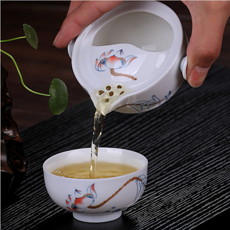 

YGS-Y225 Tea set Include 1 Pot 1 Cup, High quality elegant gaiwan,Beautiful and easy teapot kettle teapot
