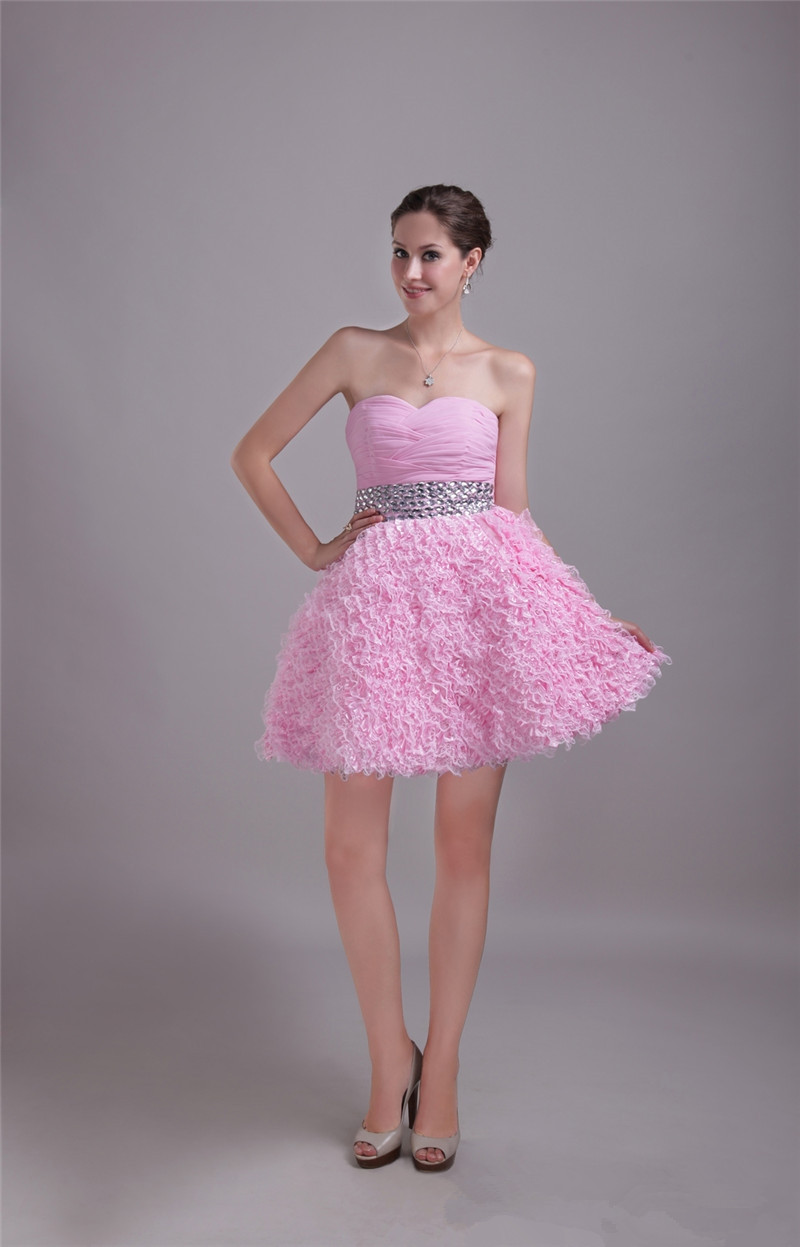 

2017 Sexy Pink Crystal Lace A-Line Mini Homecoming Dress With Criss-Cross Pleat Graduation Prom Party Gown BH09, Red